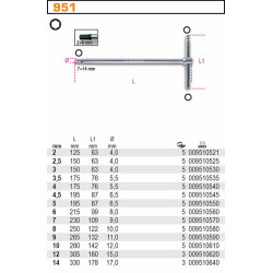 951-14 BETA T formos rankena 14 mm /951/14...