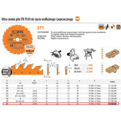 271.200.36M CMT ITK pjūklo diskas D 200 F 30 Z 36N K x1,8/1,2 UNIVERSAL, ULTRAC...