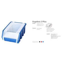 ERG2PNIEPG001 ERGOBOX PLUS 2 BLUE, 118 x 161 x 75 mm