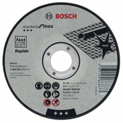 2608603171 BOSCH MET.125mm x 1.0mm x 22mm STANDARTINIS INOX