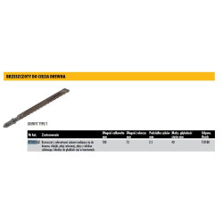 DT2053-QZ DEWALT BRZESZCZOT DO WYRZYNARKI 100x2,5mm T101BR DREW/PŁYTA /5szt.