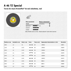 224084 K.MET DISC 230 mm x 1,9 mm x 22,2 mm A46 TZ Specialus