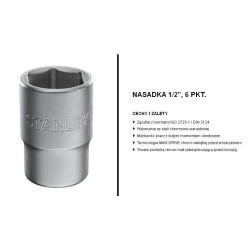 1-17-250 ST.SOCKET 1/2" 6 ANGLE 22mm MAT