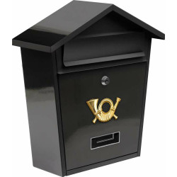 78580 VOREL LETTER BOX380x320x105mm BLACK