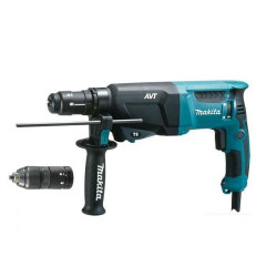 HR2631FT "MAKITA SDS-PLUS" SMŪGINIS GRĘŽTUVAS SU KALIMO GALIMYBE 800W 2.4J AVT + PAPILDOMA RANKENA HR2631FT