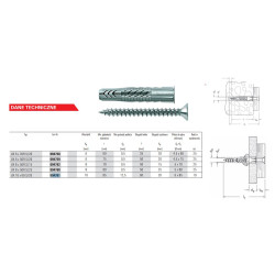 94761 FISCHER UX10x60R S/20 .MOC. LIGHT UNIV. /10 vnt.