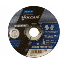 66252925443 NORTON VULCAN Ratai 125 x 2,5 x 22,2 mm% A30S METALUI