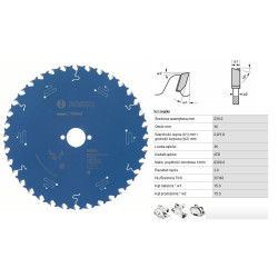 2608644062 BOSCH EXP.WOOD pjūklo diskas 230x30x36z