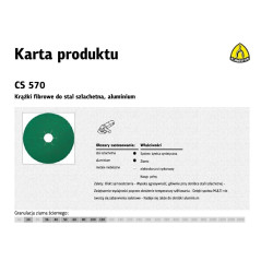 250259 K.FIBRA diskas 125 gr. 40 CS570%% INOX, CIRKONIS. /25vnt.