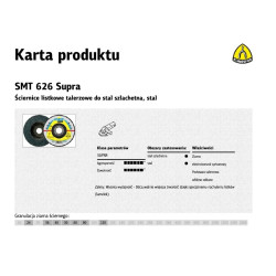231751 ŠLIFAVIMO DISKAS SMT626 115 P 40 SUP... PLIENAS, INOX IŠGAUBTAS