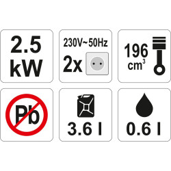 YT-85453 YATO GENERATORIUS 2,7KW AVR