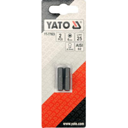 YT-77923 YATO END 1/4 "x25mm HEX H6 /2vnt.