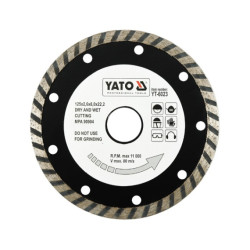 YT-6023 YATO TURBO DIAMOND TARGET 125 x 22,2 mm 6023