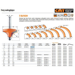 939.160.11 CMT FREZA HM R 1,6 D 15,9 I 12,7 S 8 APVALINIMAS...