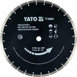 YT-60004 YATO DIAMOND CONCRETE WHEEL 400x25.4mm