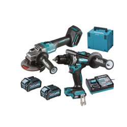 DK0124G201 MAKITA KOMBINUOTAS KOMPLEKTAS 40Vmax XGT (GA005G+DF001G) 2x4.0Ah MAKPAC DK0124G201