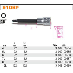 910BP-10L BETA VERŽLIARAKTIS IM. LONG 3/8" 10 mm ...