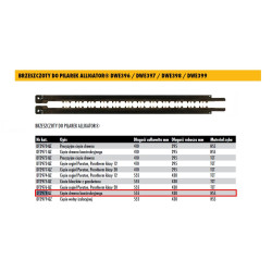 DT2978-QZ DEWALT BRZESZCZOT DO ALIGATORA, DO DREWNA HSS 430mm KOMPLET, DO DWE396, DWE397, DWE 398 ,DWE399