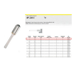 295649 Pjovimo peilis HF 100 C /3mm/649... Rutulinis velenas FI 3,0x14 mm, TRZ.3 mm, WRC tipas