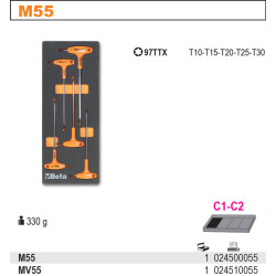 2450-M55 BETA raktų rinkinys iš 5 dalių su minkšta rankena...