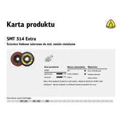 322817 K.ŠLIFAVIMO DISKAS SMT314 125 P 60 EXTRA