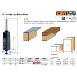 657.191.11 CMT FREZ HM D 19 I 30 L 74 S 8 .