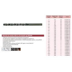 P-62832-10 METAL HSS-CO grąžtas 5,5 x 139 mm LONG