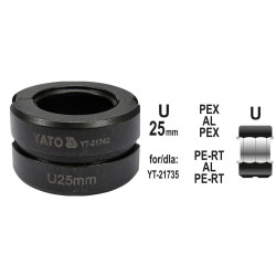 YT-21742 YATO ATSARGINĖS "PEX-AL-PEX" VAMZDŽIŲ SPAUSTUVO YT-21735 U TIPO 25 MM MATRICOS