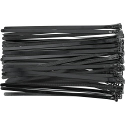 YT-70674 YT.PLASTIC BAND BLACK 7.6*250 /50vnt.