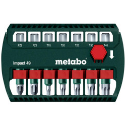 628850000 METABO smūginių grąžtų rinkinys 49 mm 7 dalių (PZ2, PZ3, T15, T20, T30, T40)