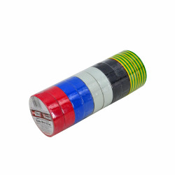AW25550 AWTOOLS izoliacinė juosta 12mm x 10m MIX /10vnt.