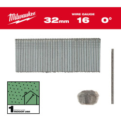 4932498312 MILWAUKEE jungiamosios detalės 16G/25mm/0°, skirtos M18 FN16GS /5000vnt.