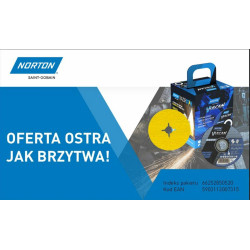66252850520 NORTON TARCZA.VULCAN 125 x 1,0 NORTON TARCZA.VULCAN 125 x 1,0 +2xFIBRA 100vnt. METAL/INOX