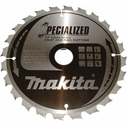 B-33124 MAKITA diskinio pjūklo diskas 210x30x24z SPECIALIZUOTAS MEDIENOS PJŪKLAS (SU RIEŠTAIS IR PAVIRŠIAIS)