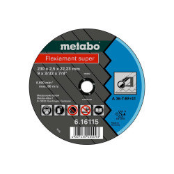 616107000 METABO METALO TARGET 125×2.0×22.2 mm, skirtas plienui