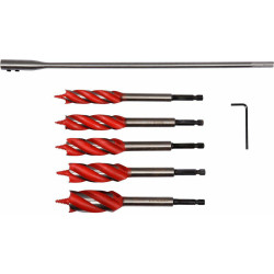YT-44693 YT.Medienos sraigtų rinkinys iš 5 vnt.   /16-25 mm/HEX