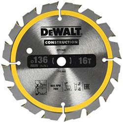 DT1947-QZ DEWALT pjūklo diskas 136x10mmx24z