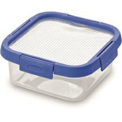 248927 CURVER KVADRATINIS MAISTO PRODUKTŲ INDAS SMART FLEXI 0,9 L /PERMATOMAS/ MĖLYNAS