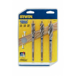 10507720 IRWIN WOOD DRILLS KPL.3vnt....... Mėlynos spalvos gremžtukas 14, 16, 18 mm