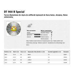 325208 K.DIAM.SEG.disc.125mm x 2.4mm x 22.2mm DT900B KONKRETINIS BETONAS