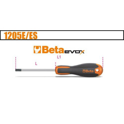 1205EES-2.5 BETA EVOX ATSUKTUVAS SU ŠEŠIAKAMPIU KOTU. 2,5 mm 1205EES/2,5