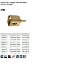 CON-AOD-1120 DREL DIAMOND BUTTED CORE 20 mm