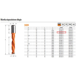 309.050.11 CMT HW grąžtas NP D 5 I 43 L 70 S 10x20 RH...