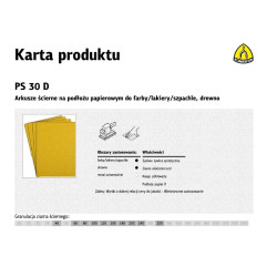 194664 K.POPIERIAUS ARK. P 100 PS30D /50 vnt.