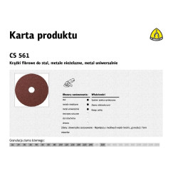 11016 K.FIBRA diskas 125 gr. 80 CS561 /25vnt.