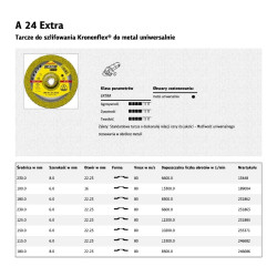 13447 K.Šlifavimo diskas 230 mm x 6,0 mm x 22,2 mm A24 Extra