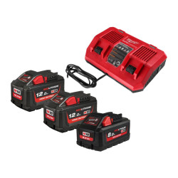 4932492933 MILWAUKEE.BATERIJA M18HB12 x2 +M18HB8 +CHARGE M18 DFC HNRGO1-823 ...