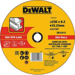 DT43919-QZ DEWALT ŠLIFAVIMO DISKAS.MET. 230x6,0mm