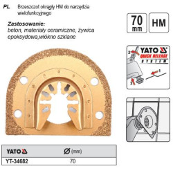 YT-34682 "YATO" APVALŪS AŠMENYS, SKIRTI HM DAUGIAFUNKCINIAM ĮRANKIUI