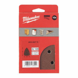 4932492769 MILWAUKEE DELTA šlifavimo popierius 100 mm x 147 mm 7 skylutės P80 /10vnt.